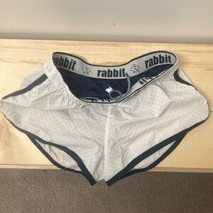 Rabbit white running shorts